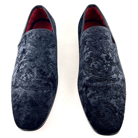 La Milano Broderick II Black Velvet A120097 Slip On Loafers Men’s Size 13 main image 6